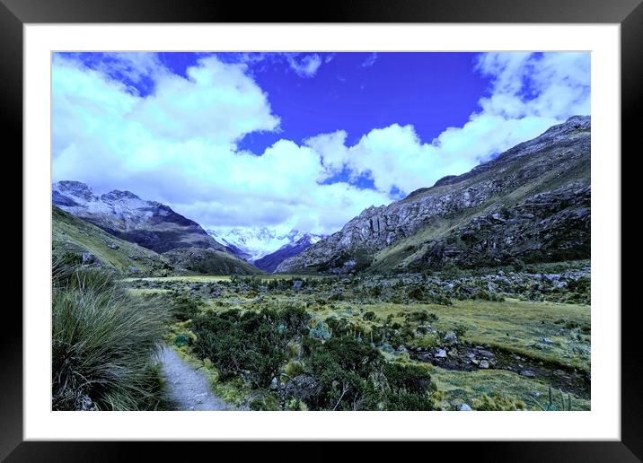 The trail to Laguna 69 Framed Mounted Print by Steve Painter