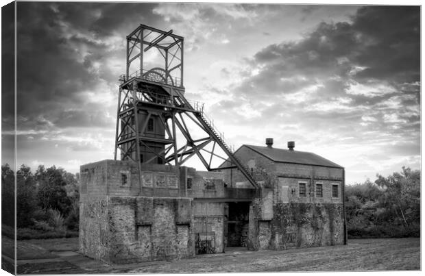  Barnsley Main Black and White Canvas Print by Tim Hill