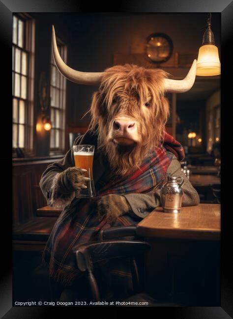 Highland Drinker Framed Print by Craig Doogan