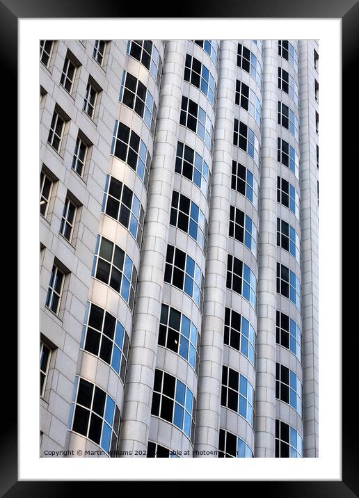 Office windows in San Francisco Framed Mounted Print by Martin Williams