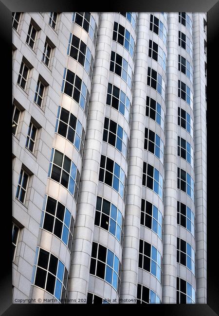 Office windows in San Francisco Framed Print by Martin Williams