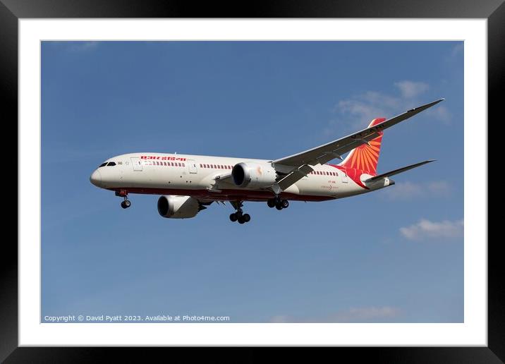 Air India Boeing 787-8     Framed Mounted Print by David Pyatt