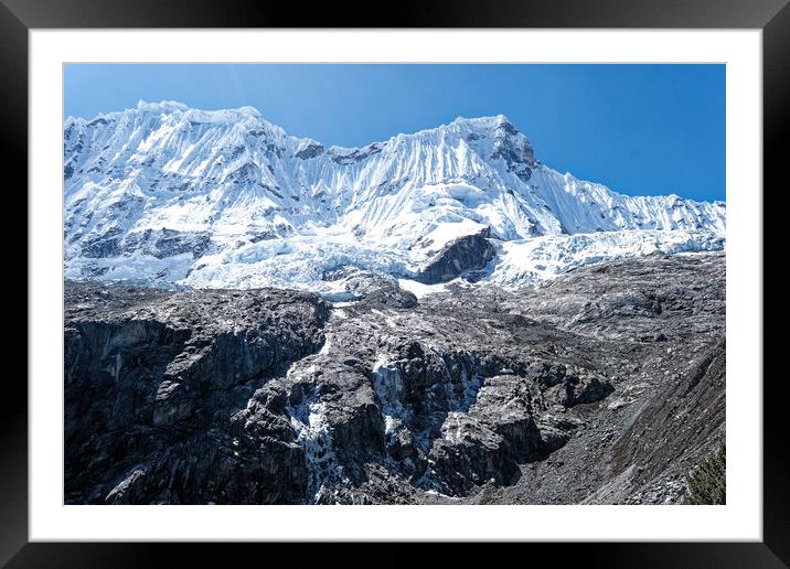 Savage Andes mountain Framed Mounted Print by Steve Painter
