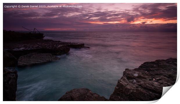 Sunrise Portland Bill Winch, Dorset Print by Derek Daniel