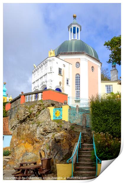 Folly In Portmeirion Print by Paul Chambers