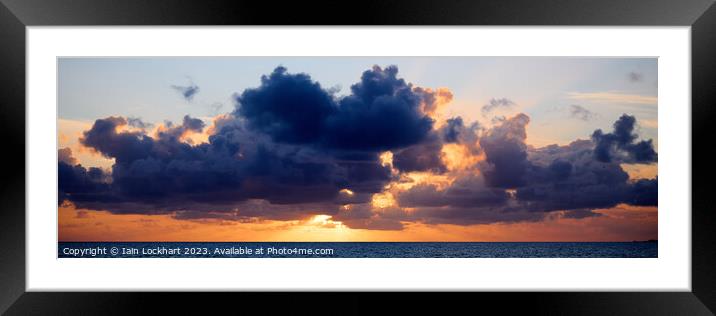 Sunset from Brighton beach Framed Mounted Print by Iain Lockhart