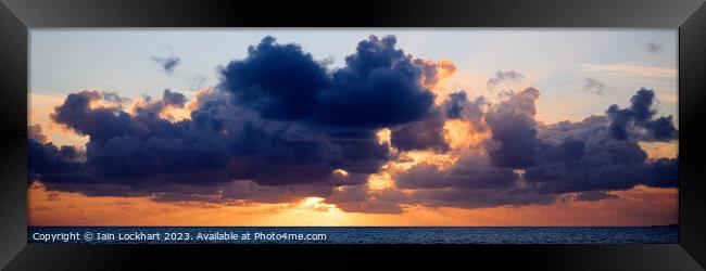 Sunset from Brighton beach Framed Print by Iain Lockhart