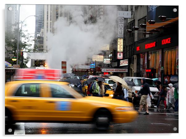 New York Taxi Acrylic by david harding