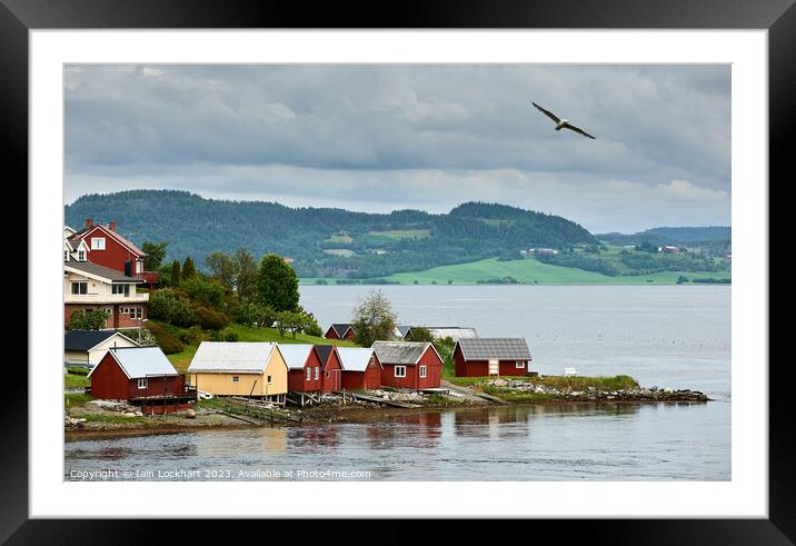 Picturesque scene in Norway Framed Mounted Print by Iain Lockhart