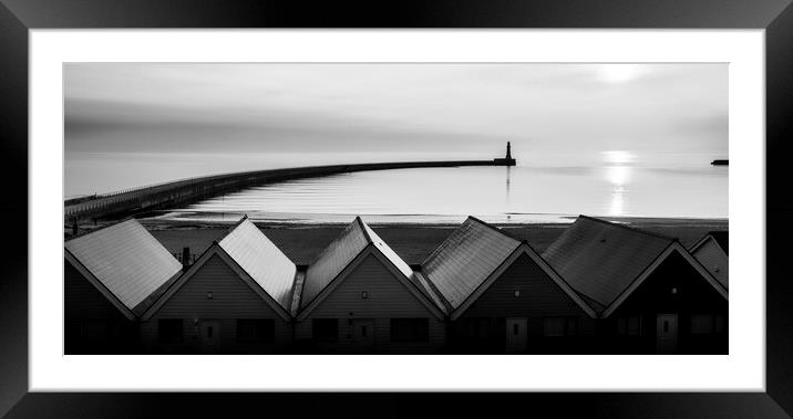 Roker Black and White Framed Mounted Print by Tim Hill