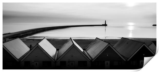 Roker Black and White Print by Tim Hill