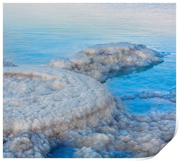 Salt deposits, typical landscape of the Dead Sea,  Print by Olga Peddi