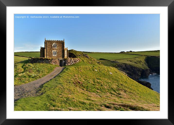 Doyden Castle, near Port Quin, Cornwall Framed Mounted Print by  Garbauske