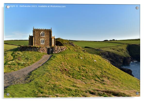 Doyden Castle, near Port Quin, Cornwall Acrylic by  Garbauske