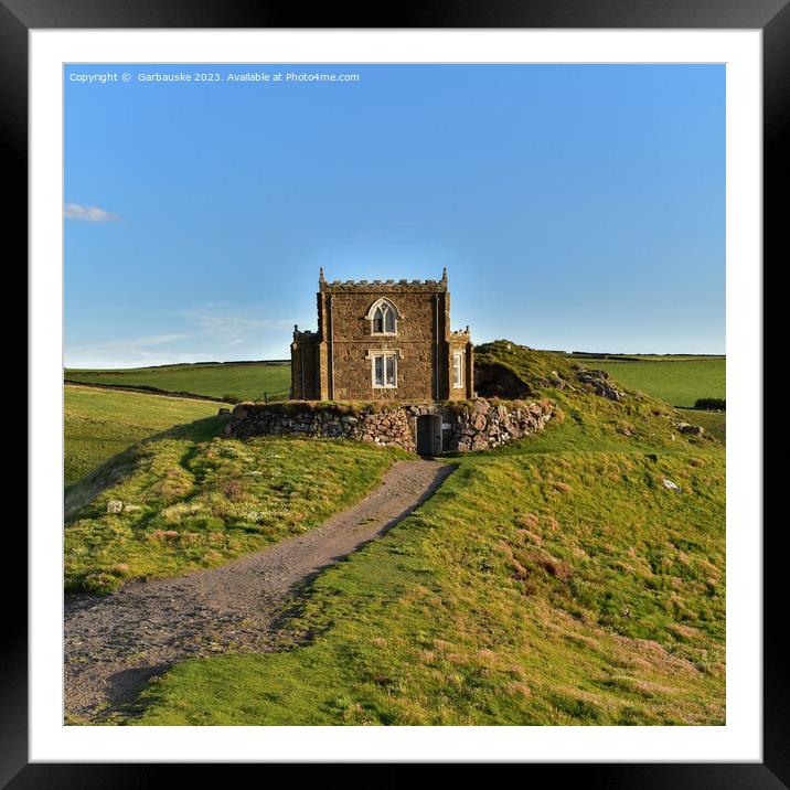 Doyden Castle, near Port Quin, North Cornwall Coas Framed Mounted Print by  Garbauske