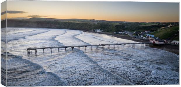 Saltburn by the Sea View Canvas Print by Apollo Aerial Photography
