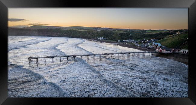 Saltburn by the Sea View Framed Print by Apollo Aerial Photography