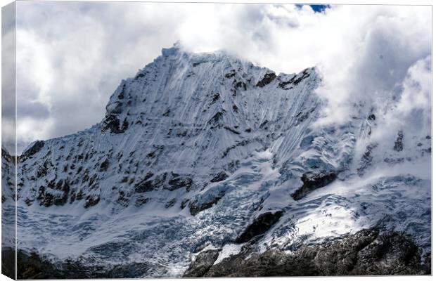 Challenging Andes  mountain  Canvas Print by Steve Painter