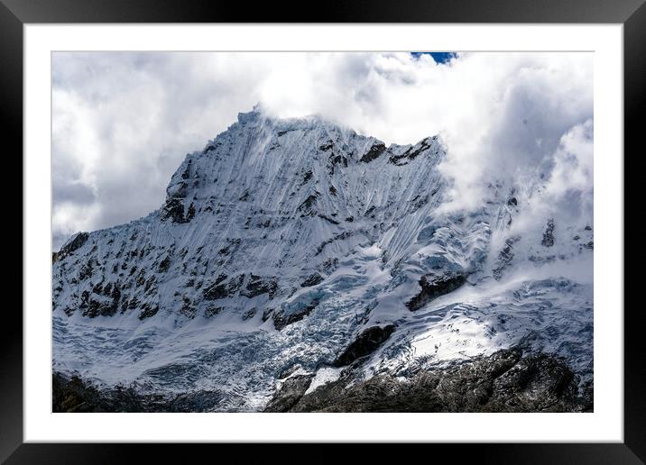 Challenging Andes  mountain  Framed Mounted Print by Steve Painter