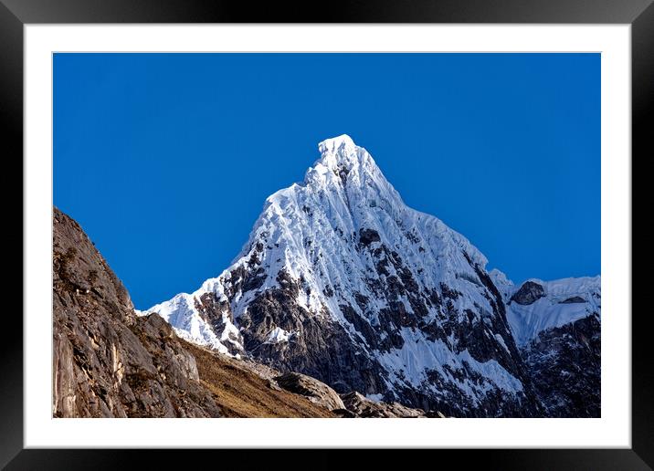 Breathtakingly beautiful Andes mountain Framed Mounted Print by Steve Painter
