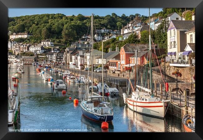 West Looe Harbour Framed Print by Phil Lane