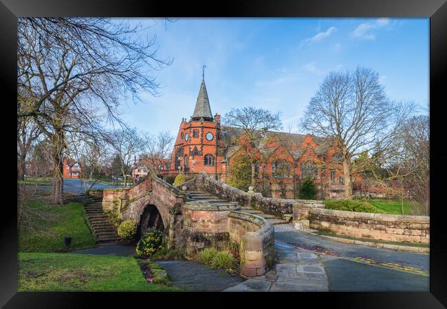 Port Sunlight Winter Framed Print by Liam Neon