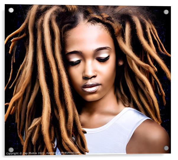 Rastafarian Beauty  Acrylic by Zap Photos