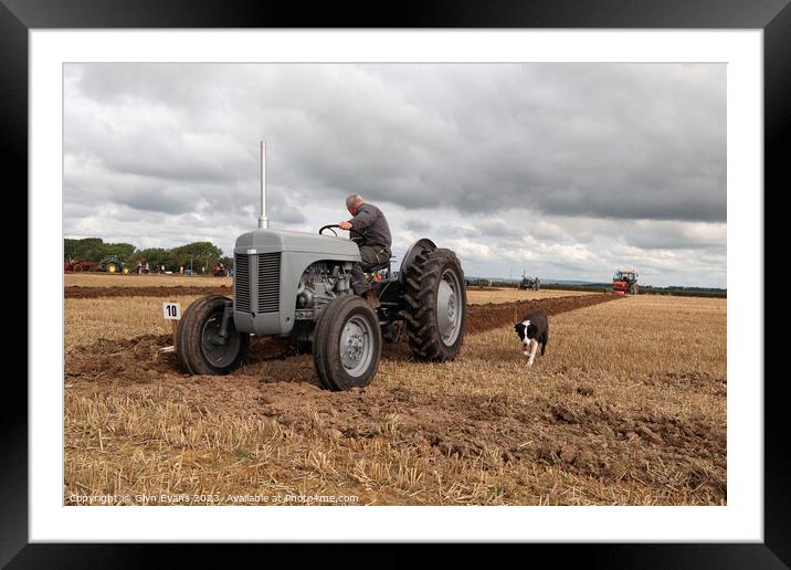 Ploughing Contest Framed Mounted Print by Glyn Evans