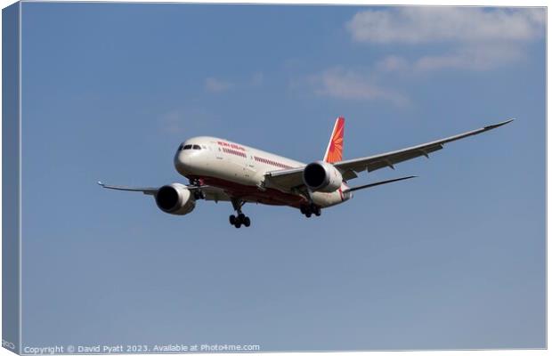 Air India Boeing 787                 Canvas Print by David Pyatt