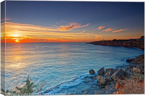 Sunset Cascais Canvas Print by Dudley Wood
