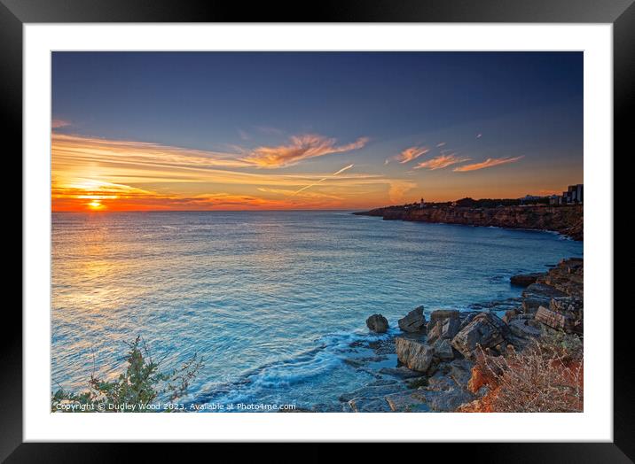 Sunset Cascais Framed Mounted Print by Dudley Wood
