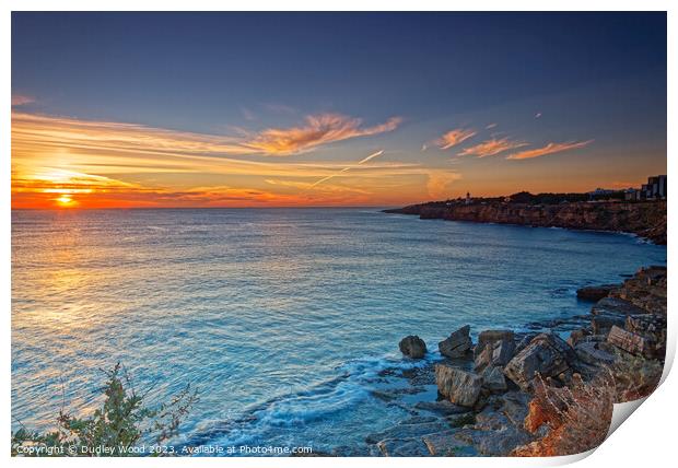Sunset Cascais Print by Dudley Wood