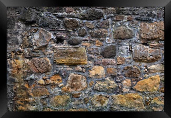 Old Stone Wall Of Greyfriars Kirkyard In Edinburgh Framed Print by Artur Bogacki