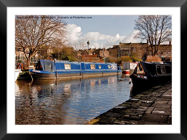 Along the Canal Framed Mounted Print by Trevor Kersley RIP