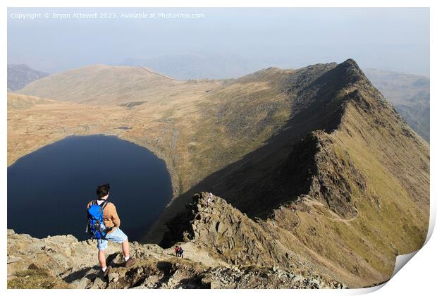 Striding Edge from Helvellyn Print by Bryan Attewell