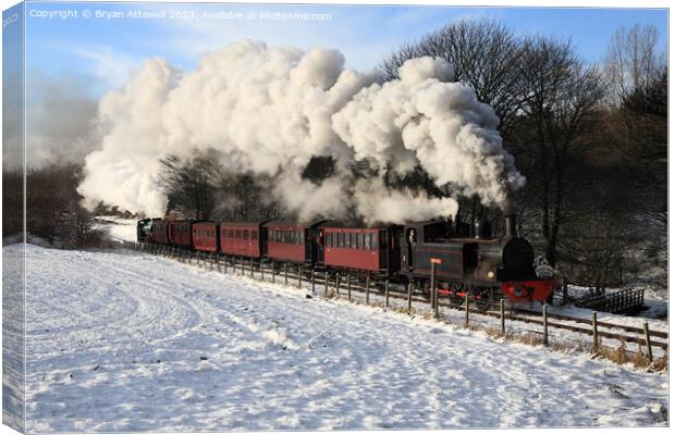 North Pole Express on the Tanfield Railway  Canvas Print by Bryan Attewell