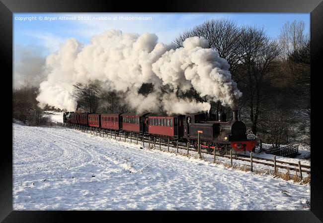North Pole Express on the Tanfield Railway  Framed Print by Bryan Attewell