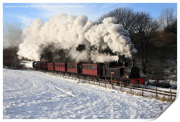 North Pole Express on the Tanfield Railway  Print by Bryan Attewell