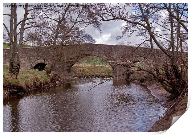 Three Arch Packhorse Bridge Print by Trevor Kersley RIP