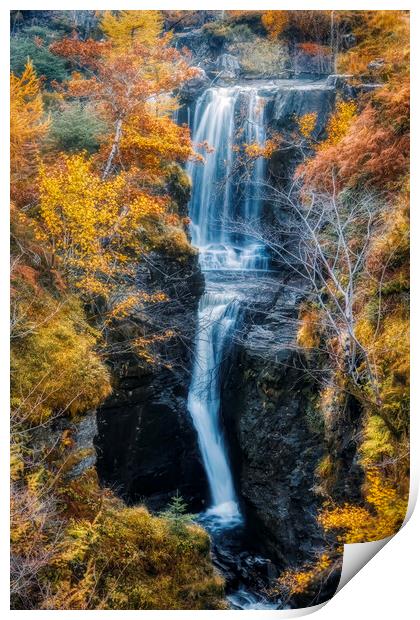 Victoria Falls near Loch Maree Print by Derek Beattie