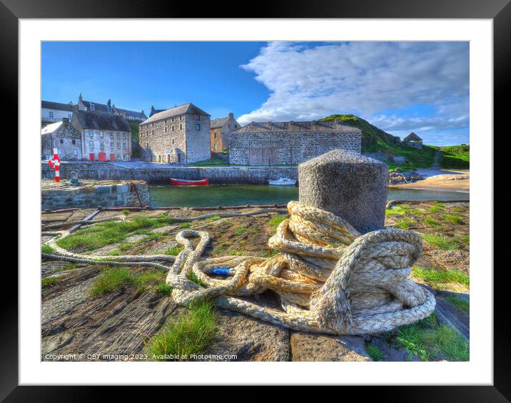 Portsoy Harbour Aberdeenshire Scotland 17th Century Harbour & Original Building Facade Framed Mounted Print by OBT imaging