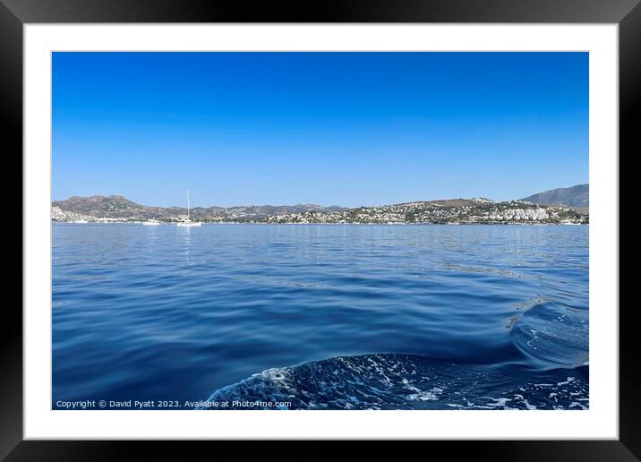 Aegean Sea Summer Day Framed Mounted Print by David Pyatt
