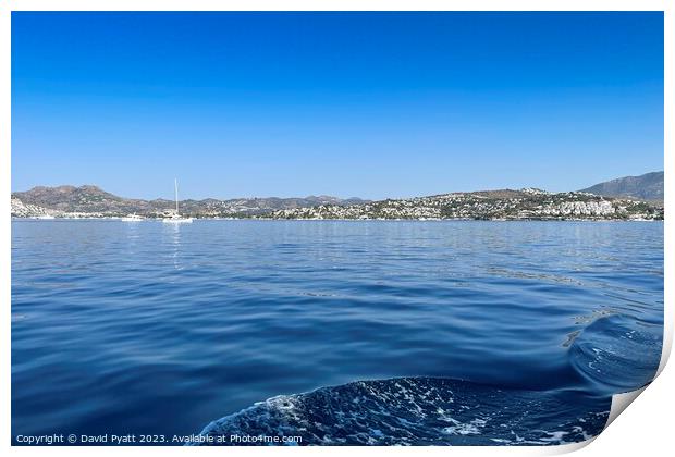 Aegean Sea Summer Day Print by David Pyatt