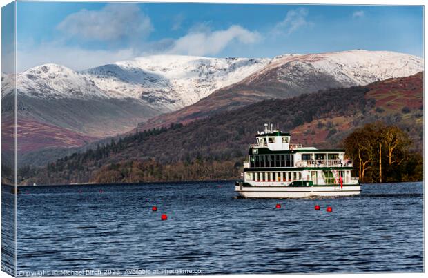 Winter on lake windermere Canvas Print by Michael Birch