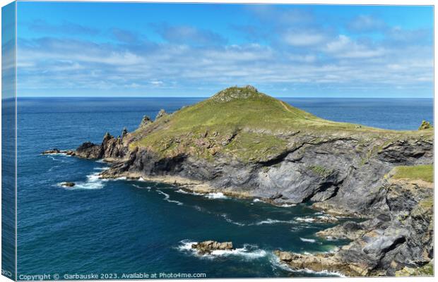 The Rumps, Pentire head, Cornwall Canvas Print by  Garbauske
