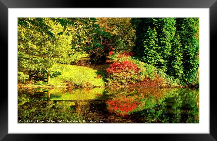 Relections of Autumn Framed Mounted Print by Roger Mechan