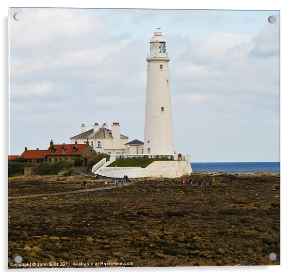 St Mary's Lighthouse Acrylic by John Ellis