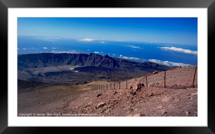 Mount Tiede Tenerife Spain  Framed Mounted Print by James Allen