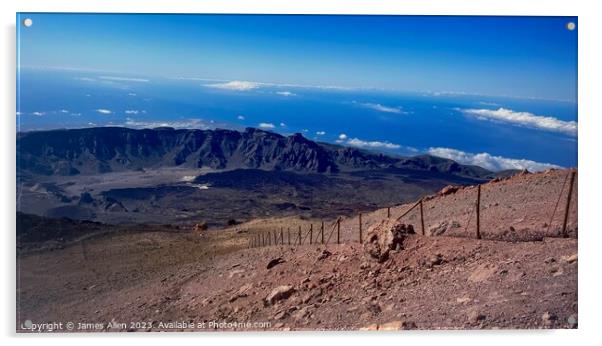 Mount Tiede Tenerife Spain  Acrylic by James Allen