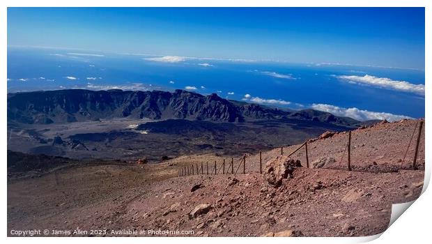 Mount Tiede Tenerife Spain  Print by James Allen